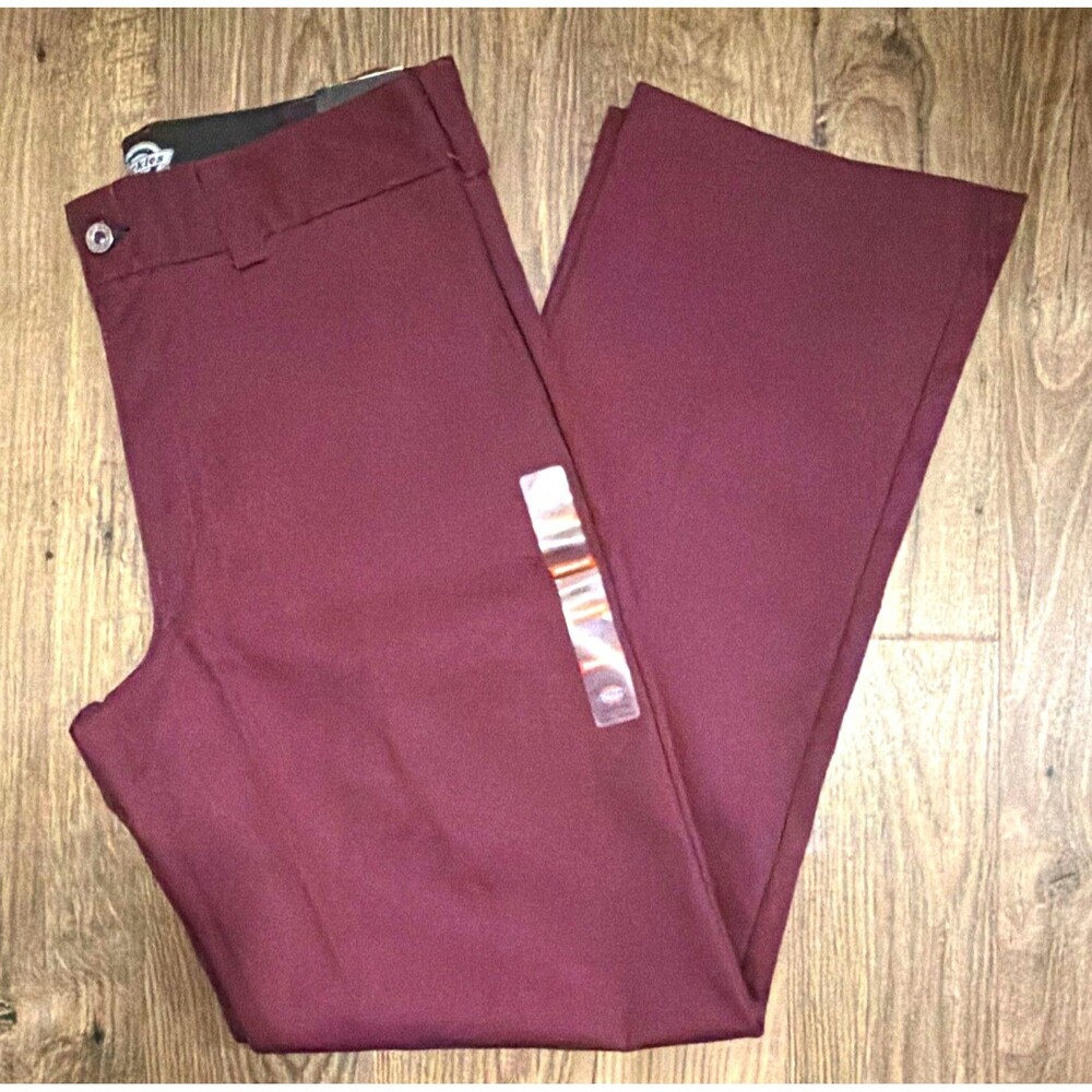 Dickies Skateboarding WP67 Regular Fit Straight Pants Burgundy 32x32 Wrinkle